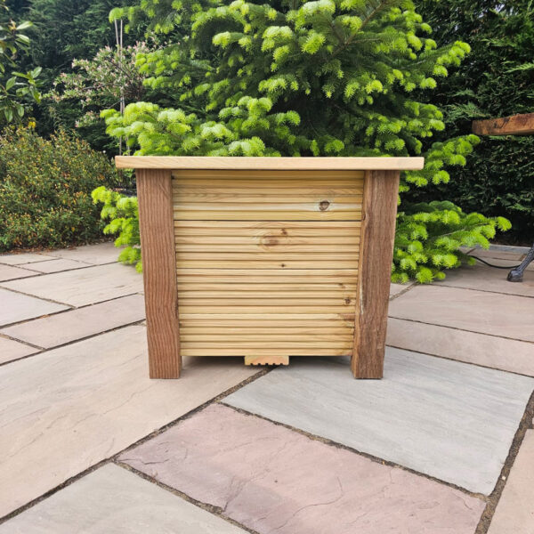 Large Square Softwood Handmade Planter - Image 2
