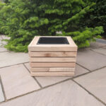 Premium Slatted Square Oak Planter